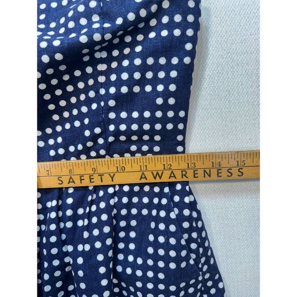 Gap Strapless A-Line Dress Size 0 Navy White Polka Dots Hip - Picture 10 of 10
